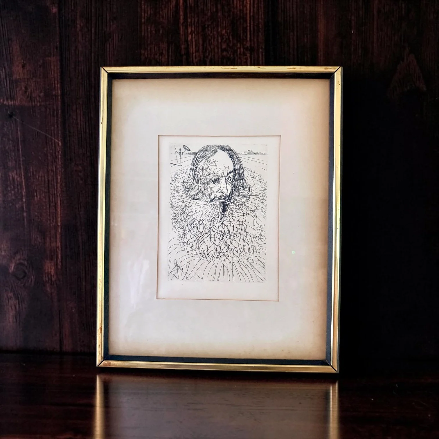 Salvador Dalí “Cervantes” Etching, Spanish Immortals Series, c.1965
Salvador Dalí (Spanish, 1904–1989), “Cervantes,” from the Five Spanish Immortals series, circa 1965–66, etching on paper, published by The Collector’s Guild Ltd., New York, signed in