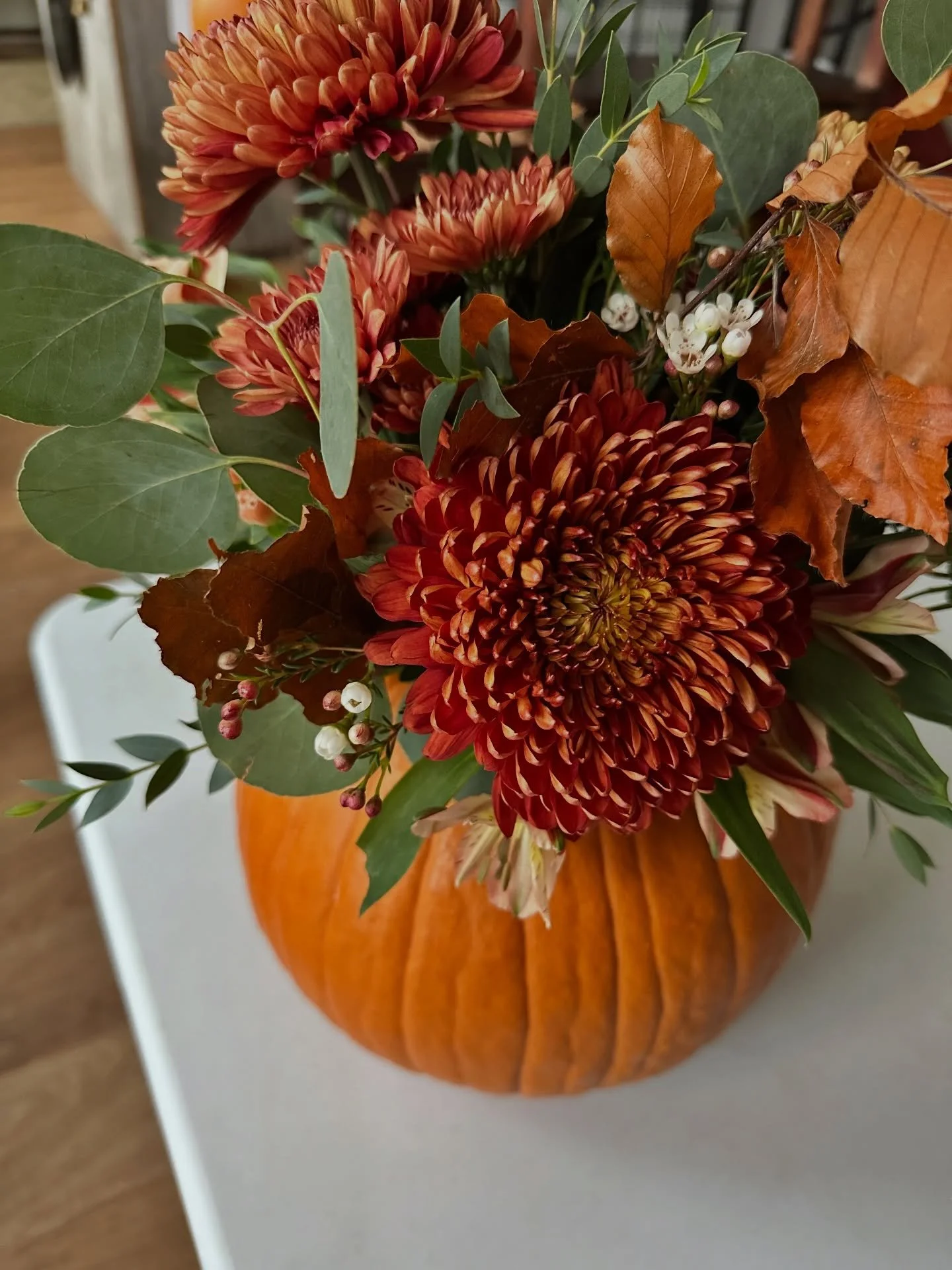 Thanksgiving centerpieces available at the shop tomorrow! Hope to see you there! 🦃