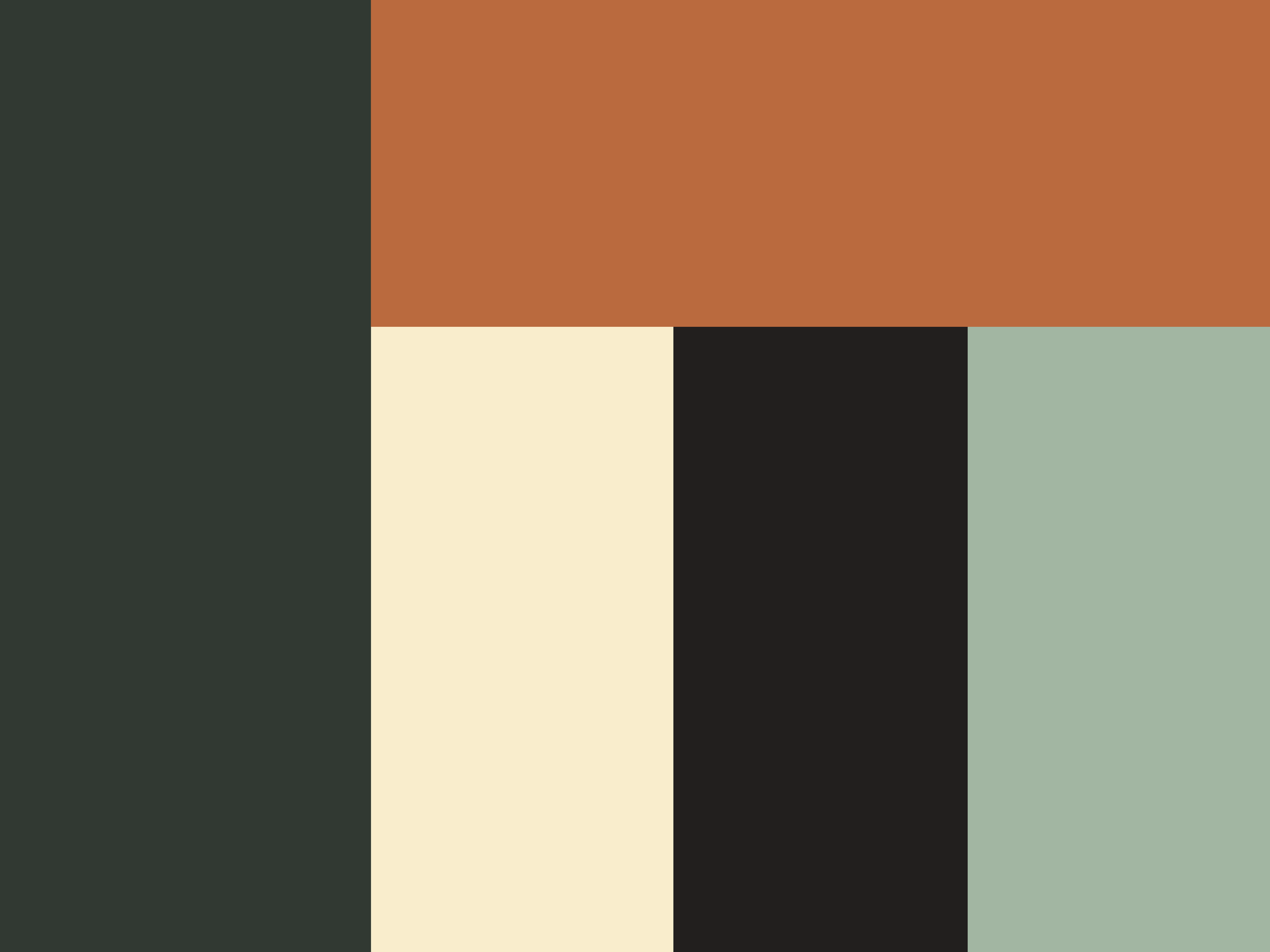 Colour Palette: A foundational palette of sage green, terracotta, ivory, and black, curated to directly emphasize the grounding, real-world nature of Jeffrey’s practice. By anchoring the brand in rich earth tones, the palette establishes an immediate