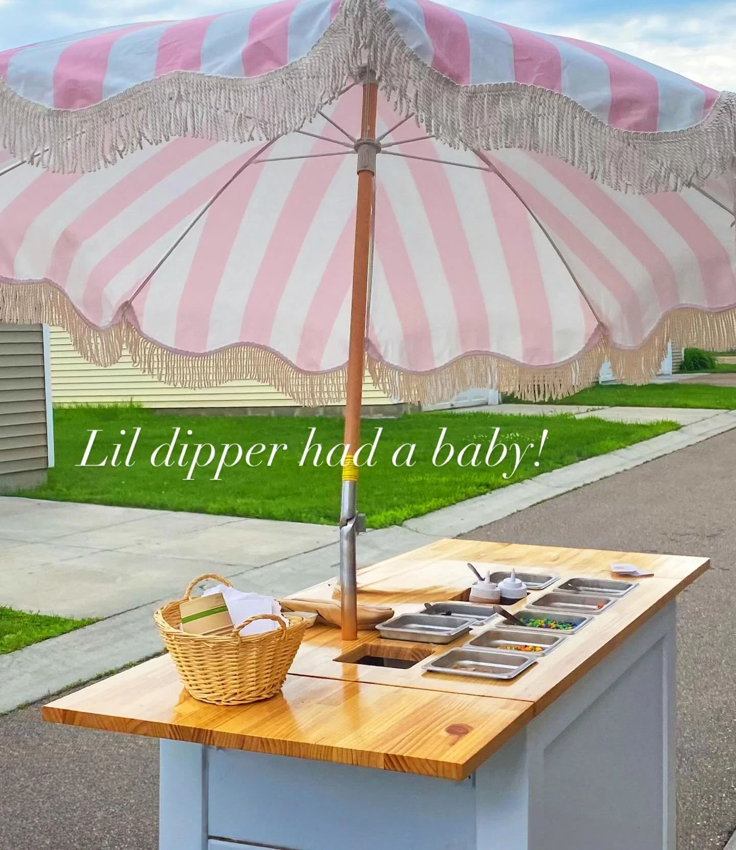 She is all ready! Thank you @joeboystickels and @jtjstick for building! Unbooked and ready! Want your winter wedding to feel like summer, we have you covered! #icecreamwedding #icecreamcart #icecreambar