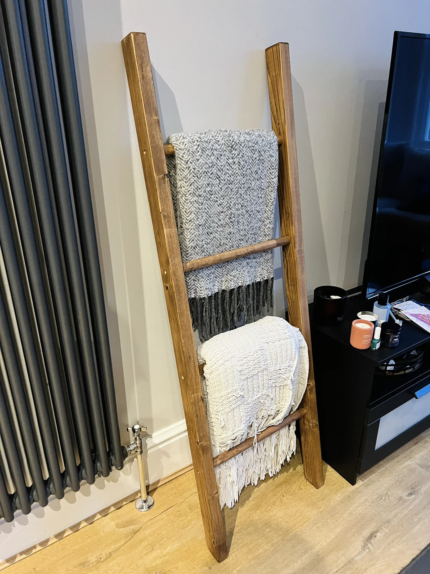 Wood Blanket Rustic Wooden Towel Ladder Wooden Blanket Ladder