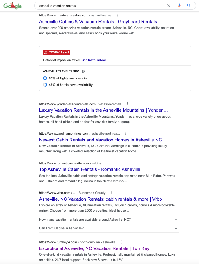 Asheville vacation rentals - Ranked 6 July 2021