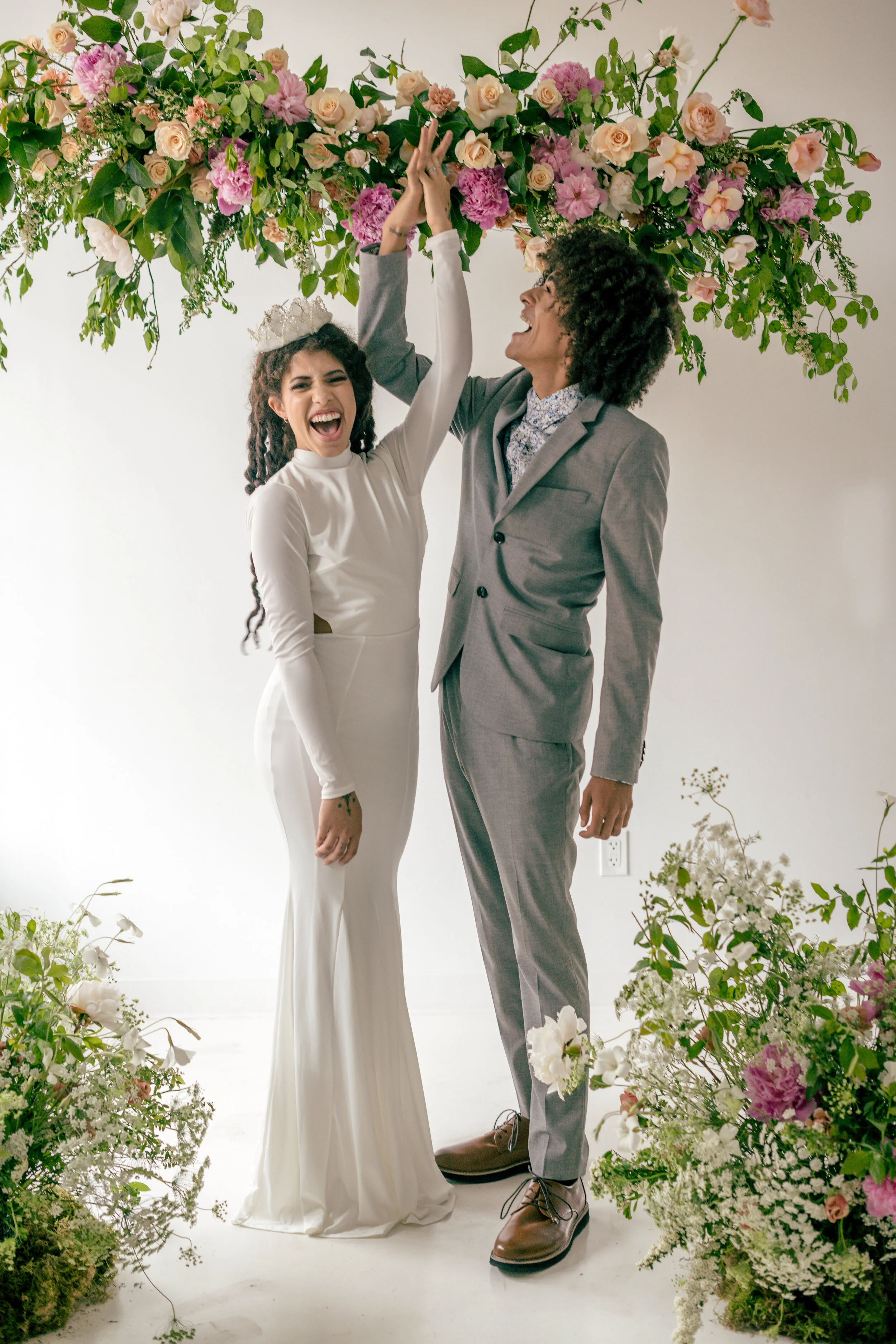 a bride and groom dancing at a portland organ wedding photographed by ABIGAYLE TARSCHES PHOTOGRAPHY