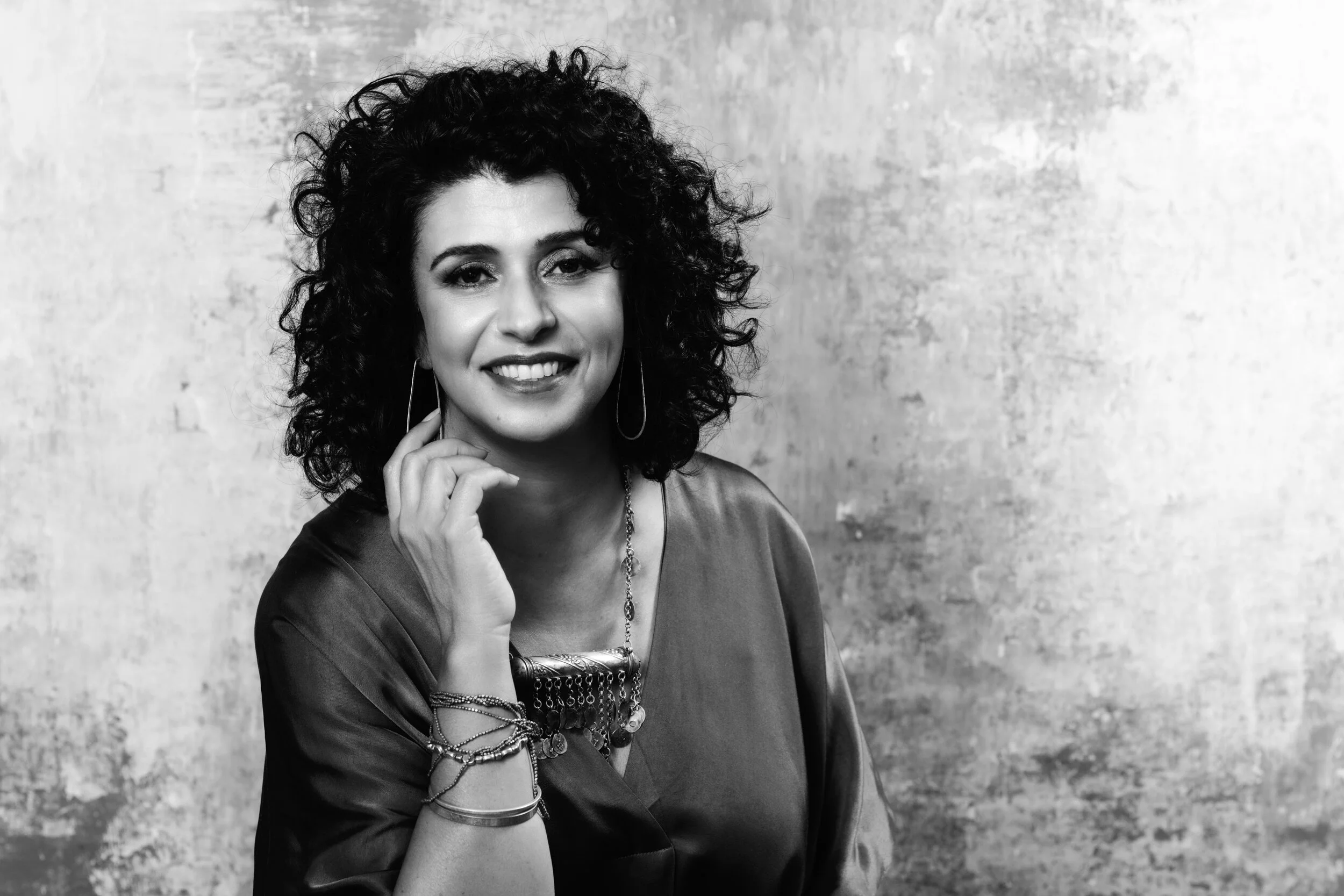 black and white professional headshot in portland organ