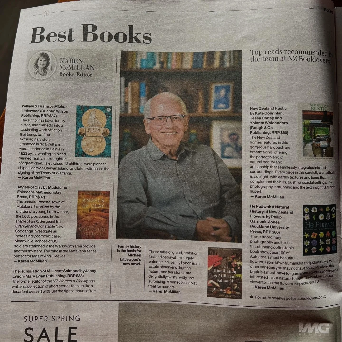 I woke up to a wonderful review of Angels of Clay in the NZ Herald Canvas Magazine. @nzherald #angelsofclay #nzherald #thematakanaseries #madeleineeskedahl