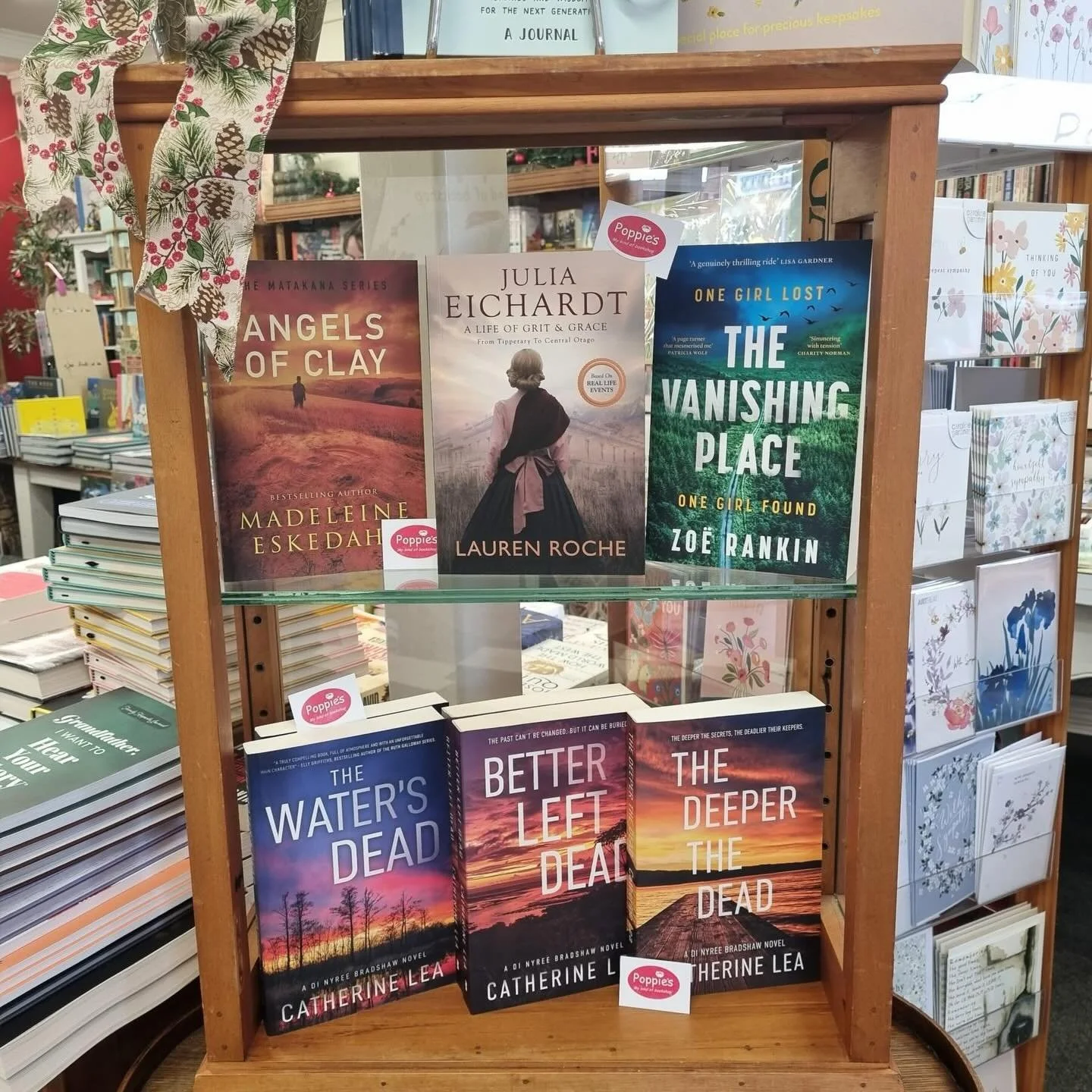 Repost @poppieshowick &amp; @author_catherine_lea 

What a wonderful display of New Zealand books. Thank you @poppieshowick for the wonderful post .  Bookshop Shout-Out: Poppies Howick 📚

There is something quietly special about a bookshop that does