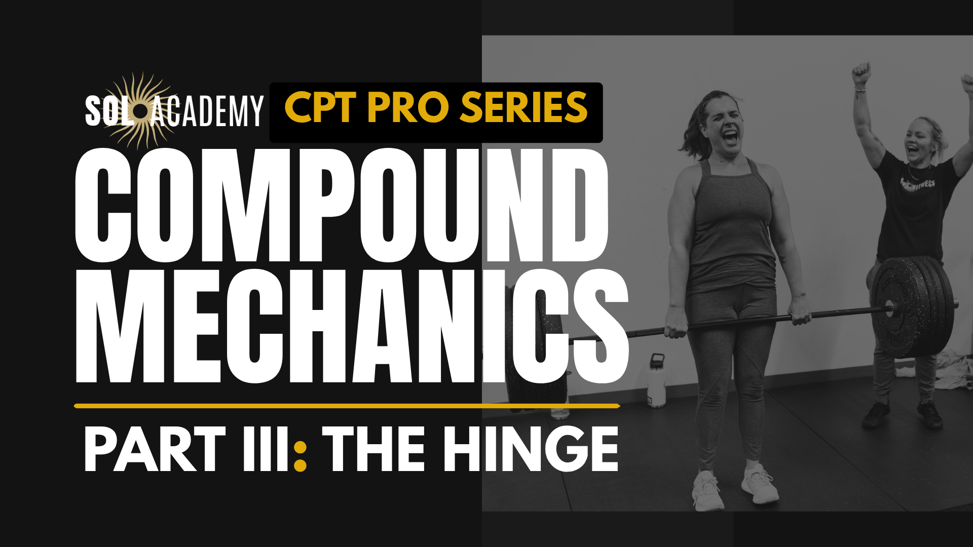 Coach Sunny Bayne and Coach Casey Bayne coaching hip hinge mechanics during the CPT Pro Series in Lexington, Kentucky