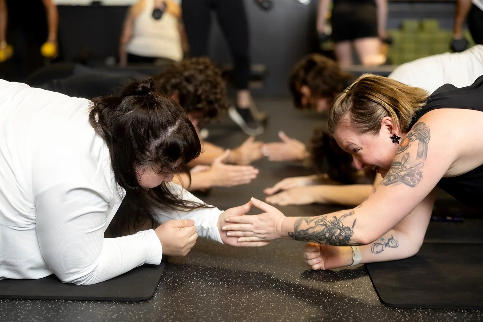 Sol Fitness clients training together in a small group session in Lexington, Kentucky
