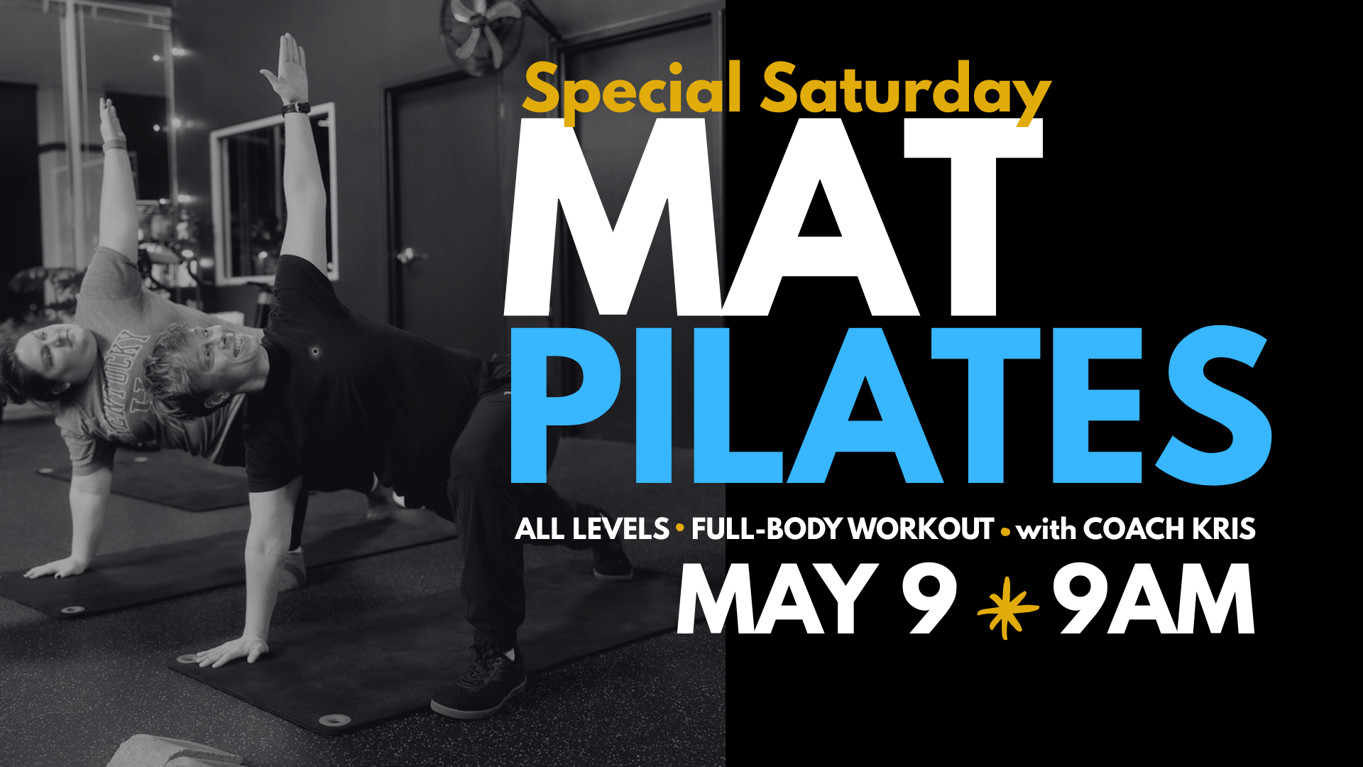 Coach Kris leading a Mat Pilates class at Sol Fitness in Lexington, KY