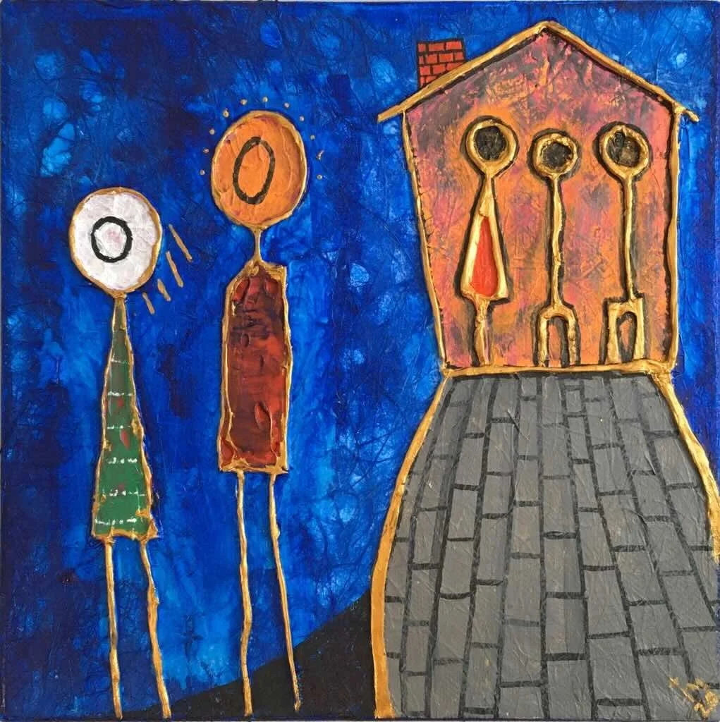expected things in unexpected places_acrylic and paper on canvas_8x8.jpeg