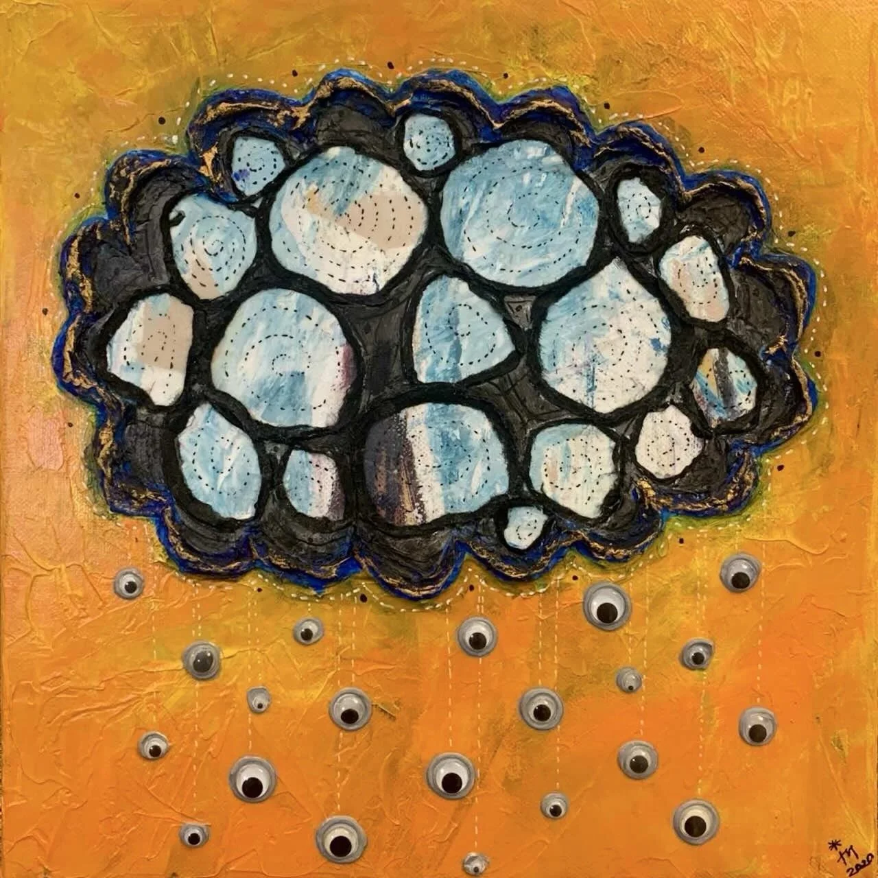 look out for precipitation original mixed media acrylic painting by ingrid nichter