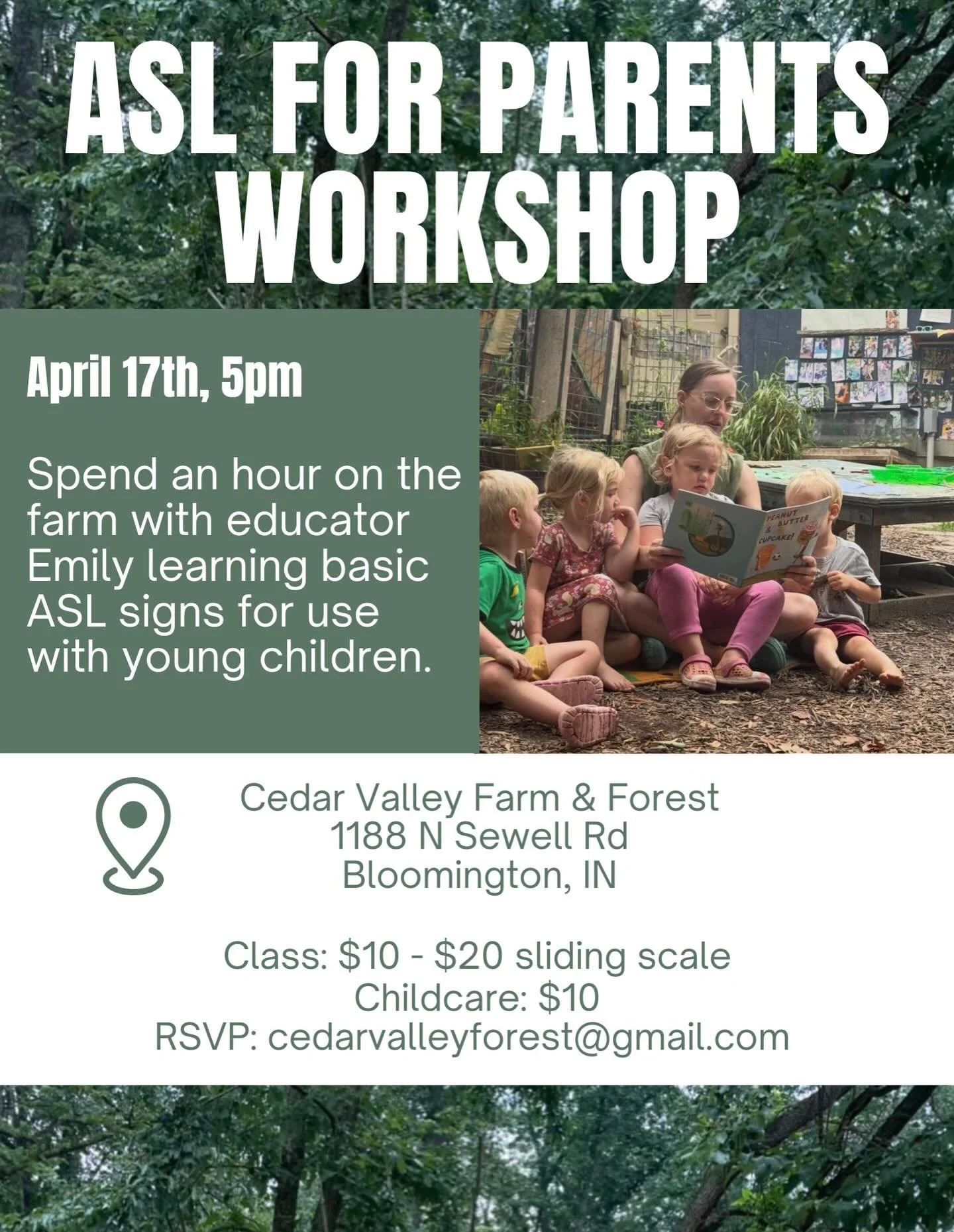 Emily worked as a Speech Language Pathologist before joining us at the farm and we love to learn from her. You will too! 

Message us if you have any questions! Hope to see you there. :)