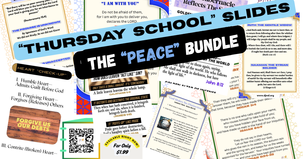 "The Christian PEACE" Bundle of Bible Teaching slides from Dr De Von Jackson"