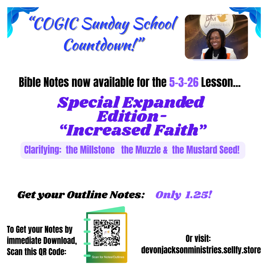 "Increased Faith" (5-3-26) SPECIAL EXPANDED EDITION COGIC Sunday School Countdown