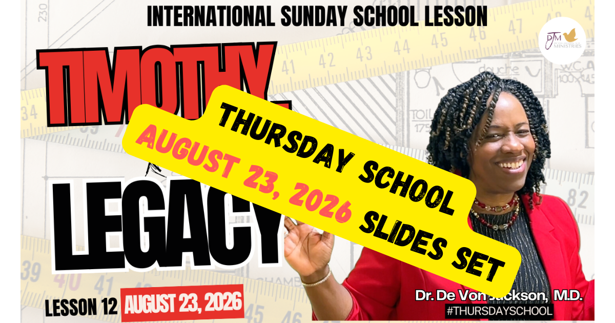 "Timothy A Leader With A Legacy Thursday School Impact Slides 8-23-26"
