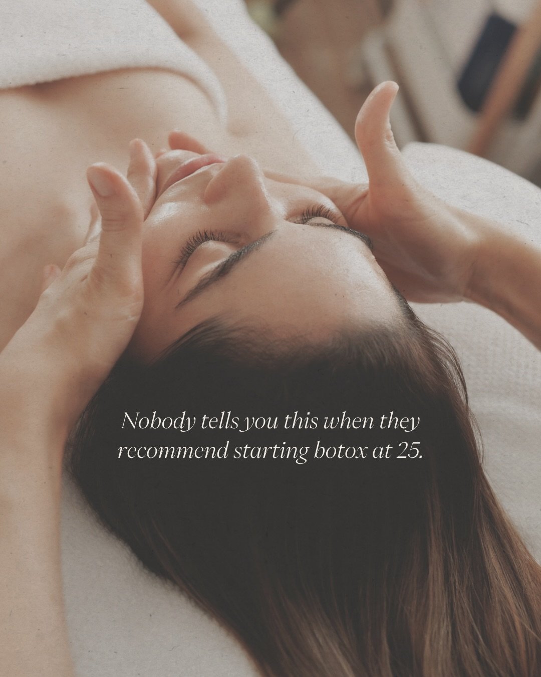 When I was seventeen and studying beauty, we were encouraged to start preventative botox. It was just what you did. Nobody questions advice that comes from someone you trust in a professional context.

It took years of studying Chinese Medicine and w