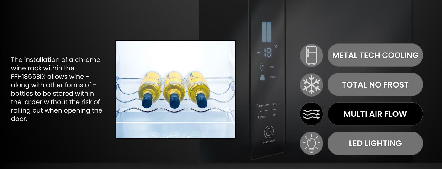 Highlighting the Multi Airflow technology of the FFH1865BIX
