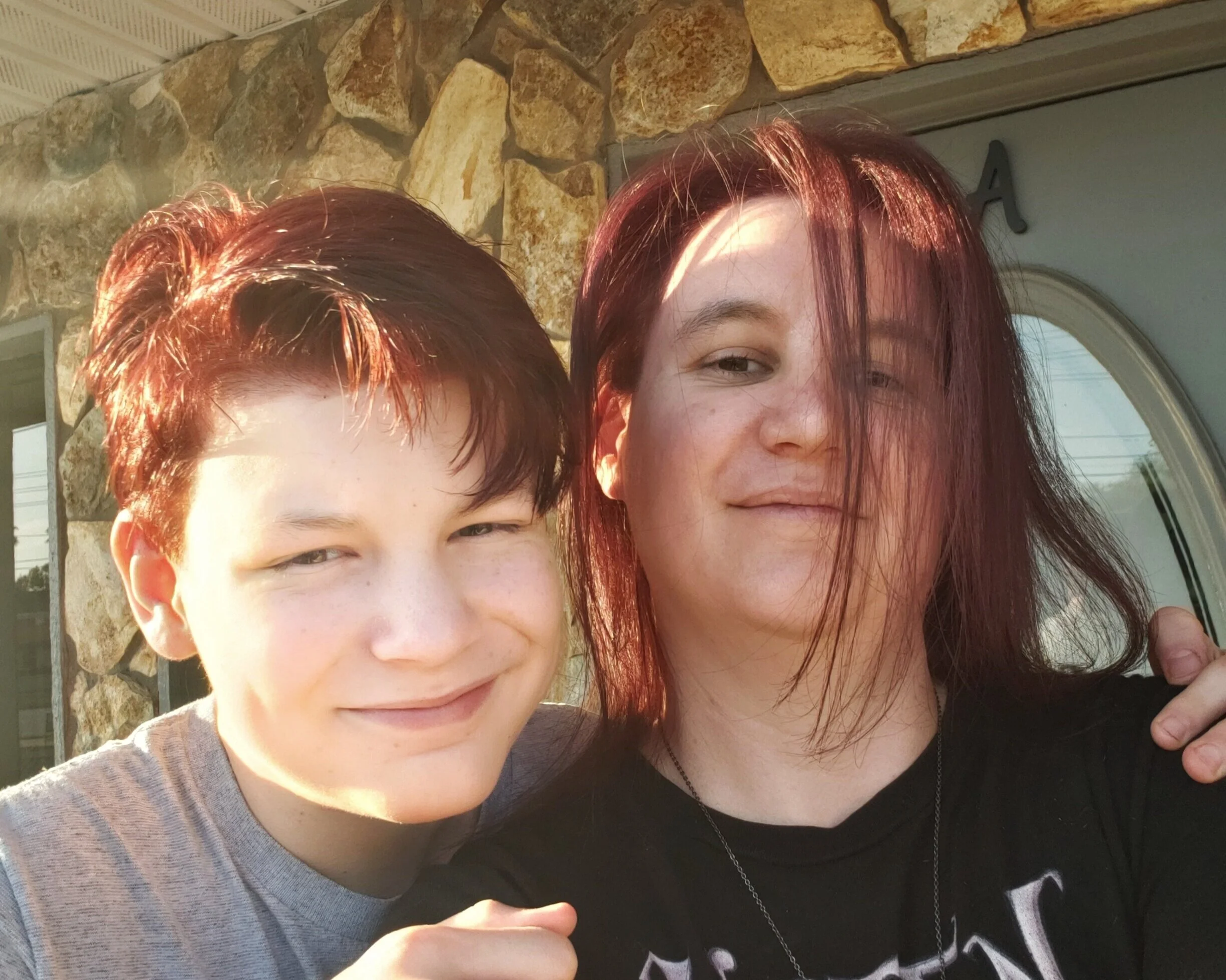 Son and I getting our hair colored