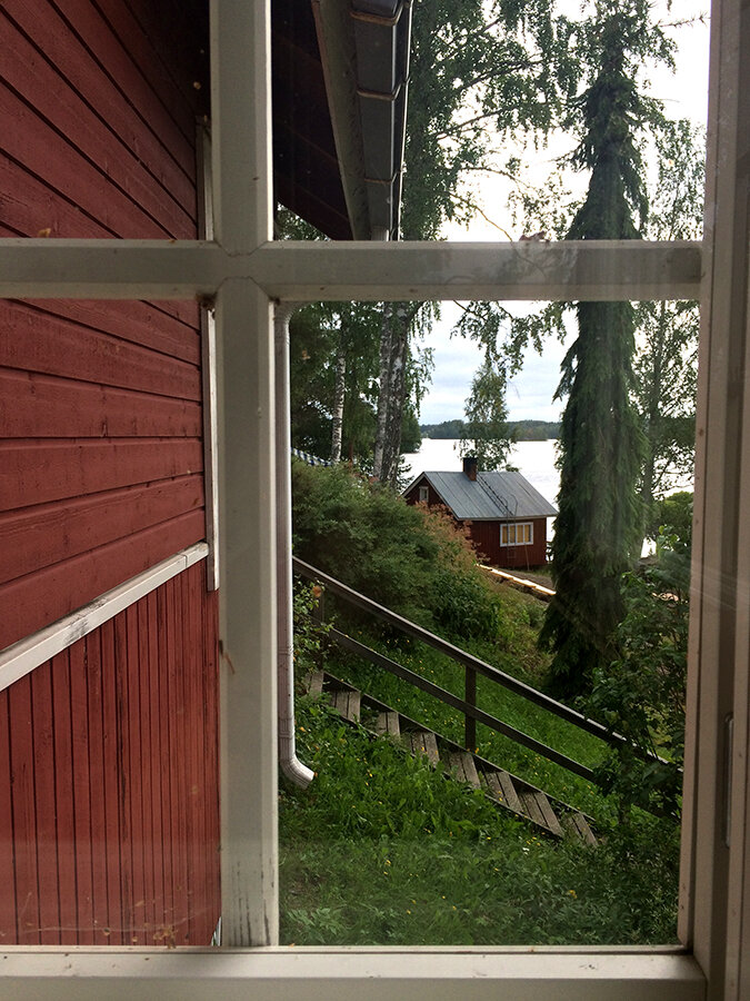 Looking out the window toward the Röskö lake