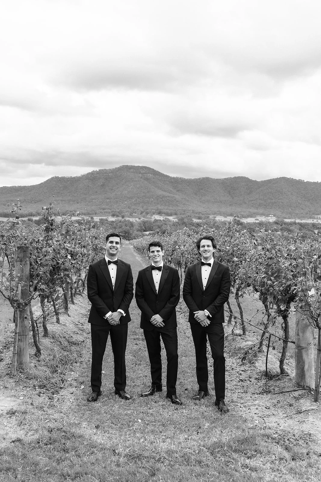 The groom with his groomsmen during preparations at Krinklewood Estate.