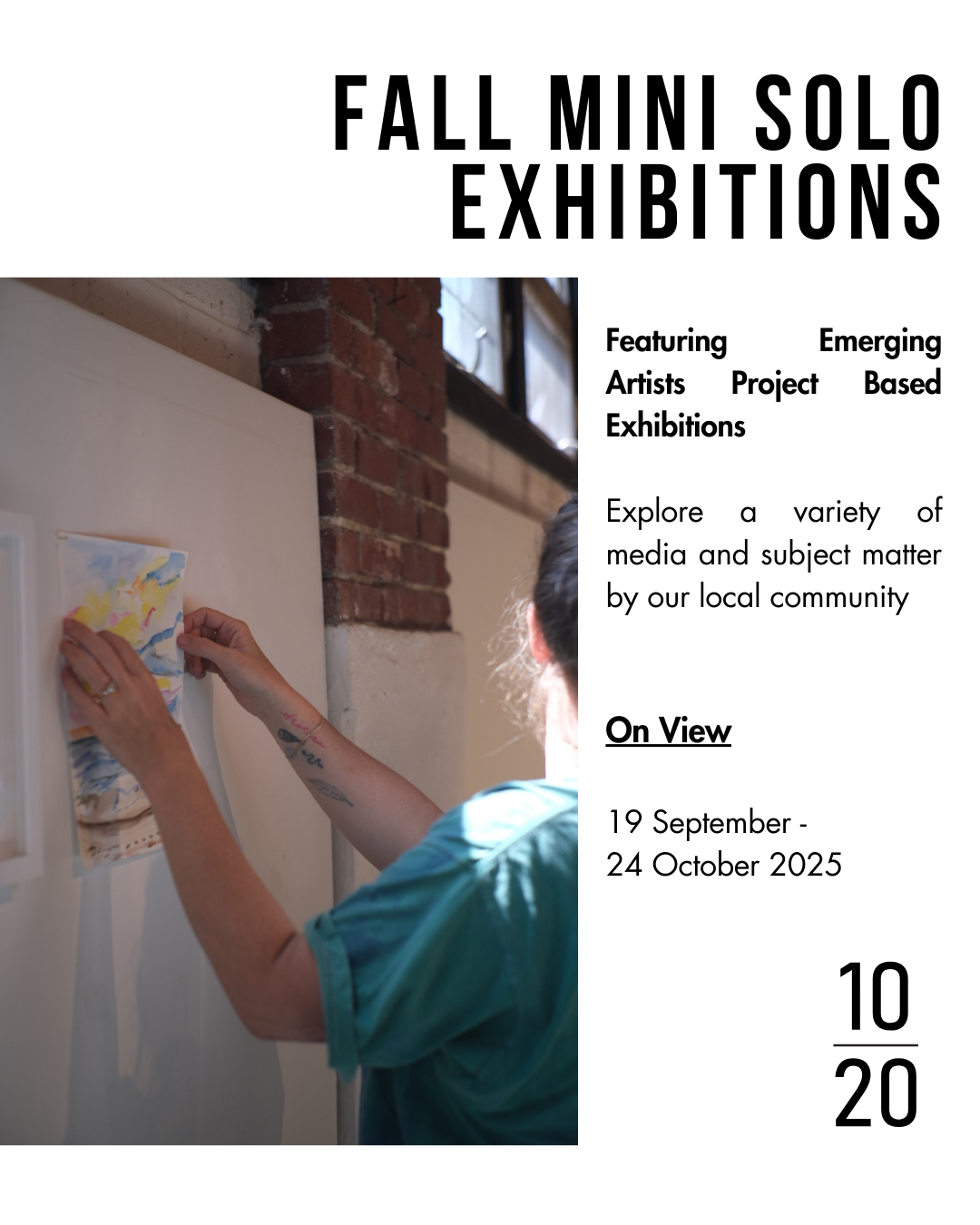 Fall Mini Solo Exhibitions (19 September - 24 October 2025)