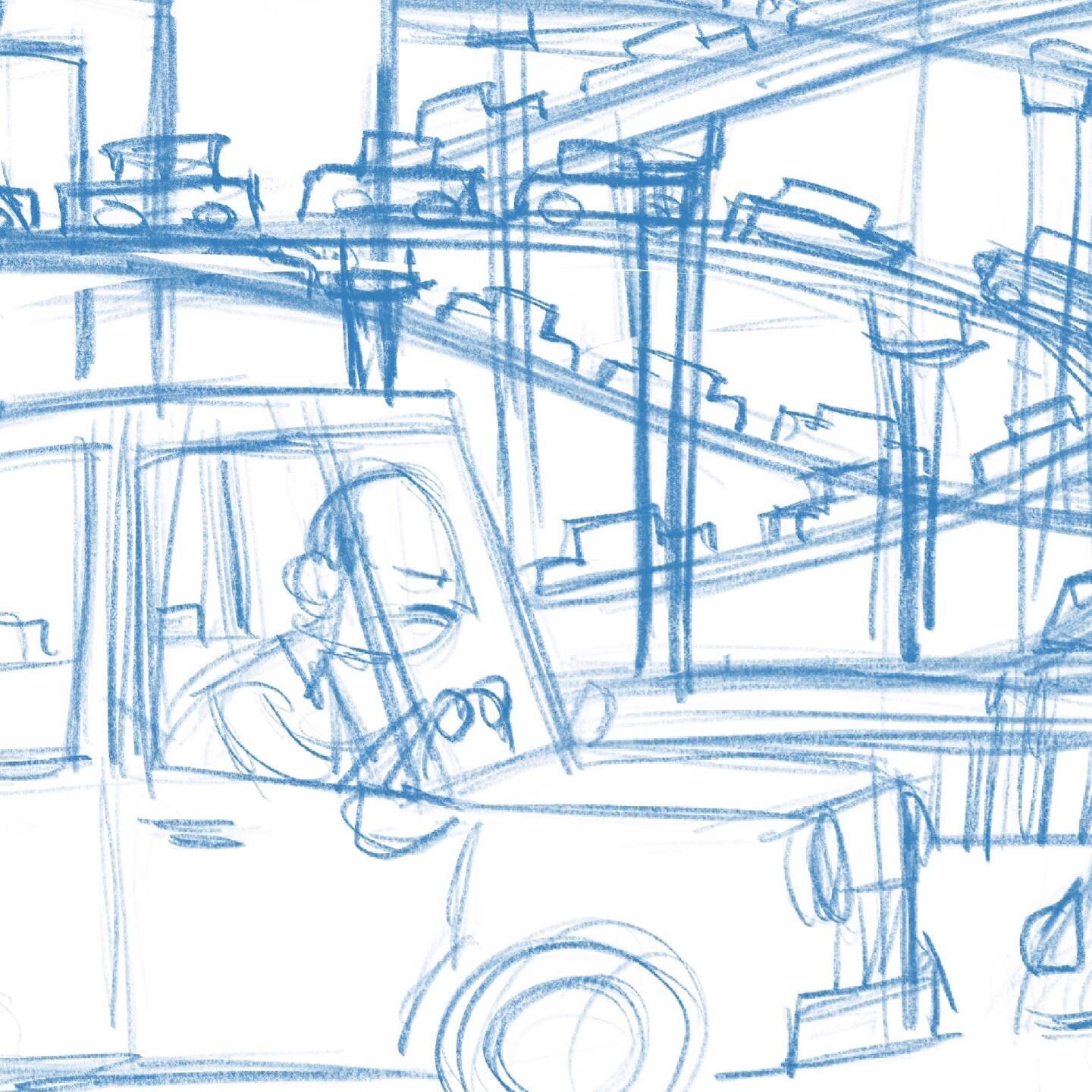 #WIP Traffic Jam 
I revamped my website! My old designed was buggy when scrolling on the ipad but i'm absolutely loving how smooth this template is. Looks amazing on the desktop. 😃 Check it out if you have the chance and Buy a print! &lt;3 heynate.c