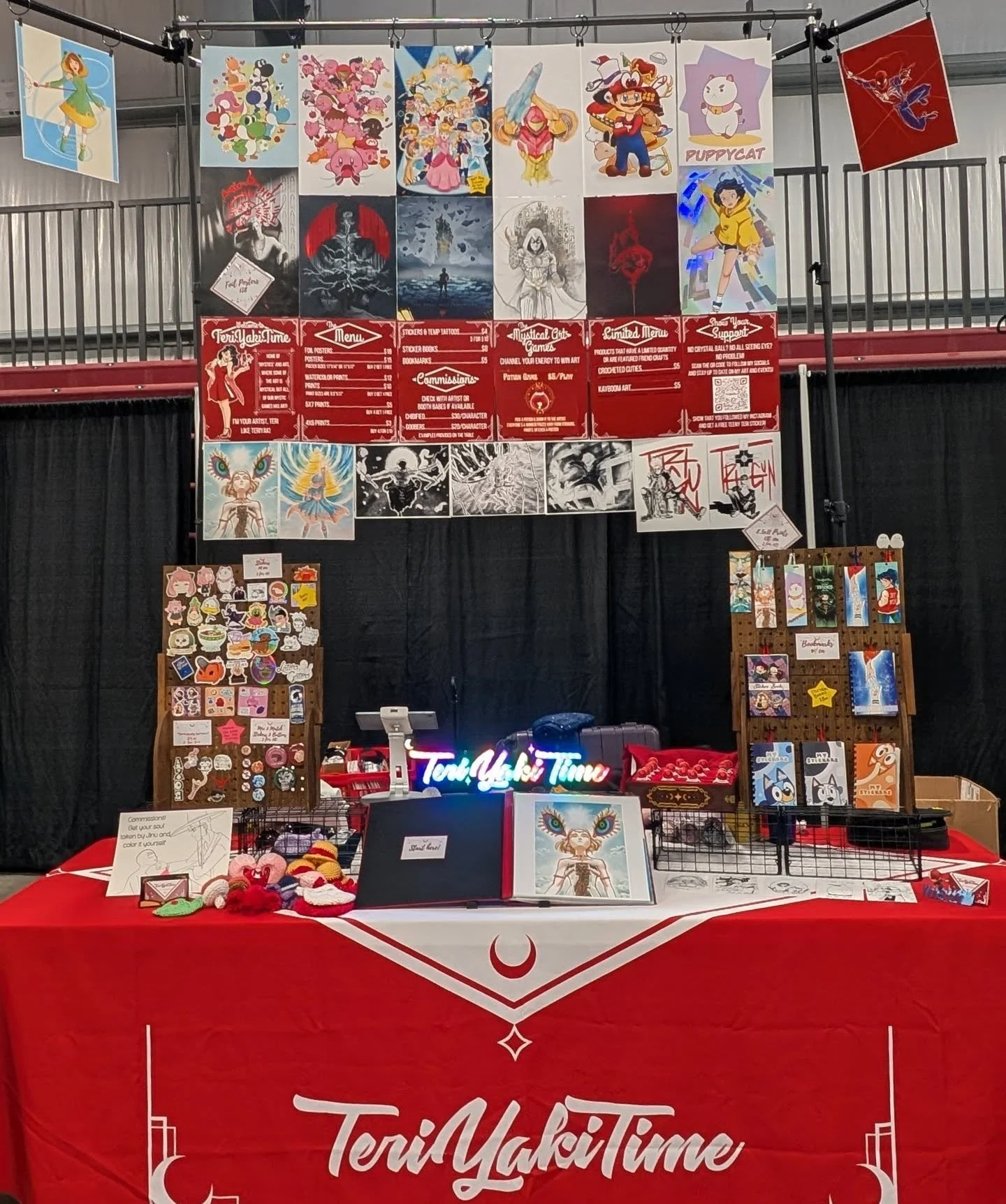 Haven't been great about posting lately, BUT I'm all set up at @officialanime307 next to @suzustudios and @ittsumo_kawaii !Come say hi!!
.
.
.
#art #artist #artistalley #wyoming #cheyenne #fun #anime #convention #videogames #stickers #prints #posters