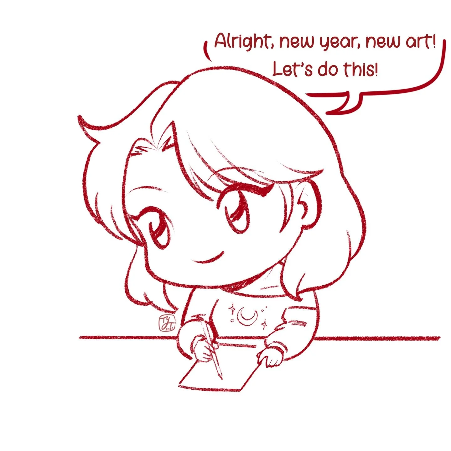 Happy 2026 all! [1/2]
I&rsquo;m starting the year off a little rough 😅 thought I&rsquo;d make a little comic to explain why.
.
.
.
#art #artist #chibi #anime #comic