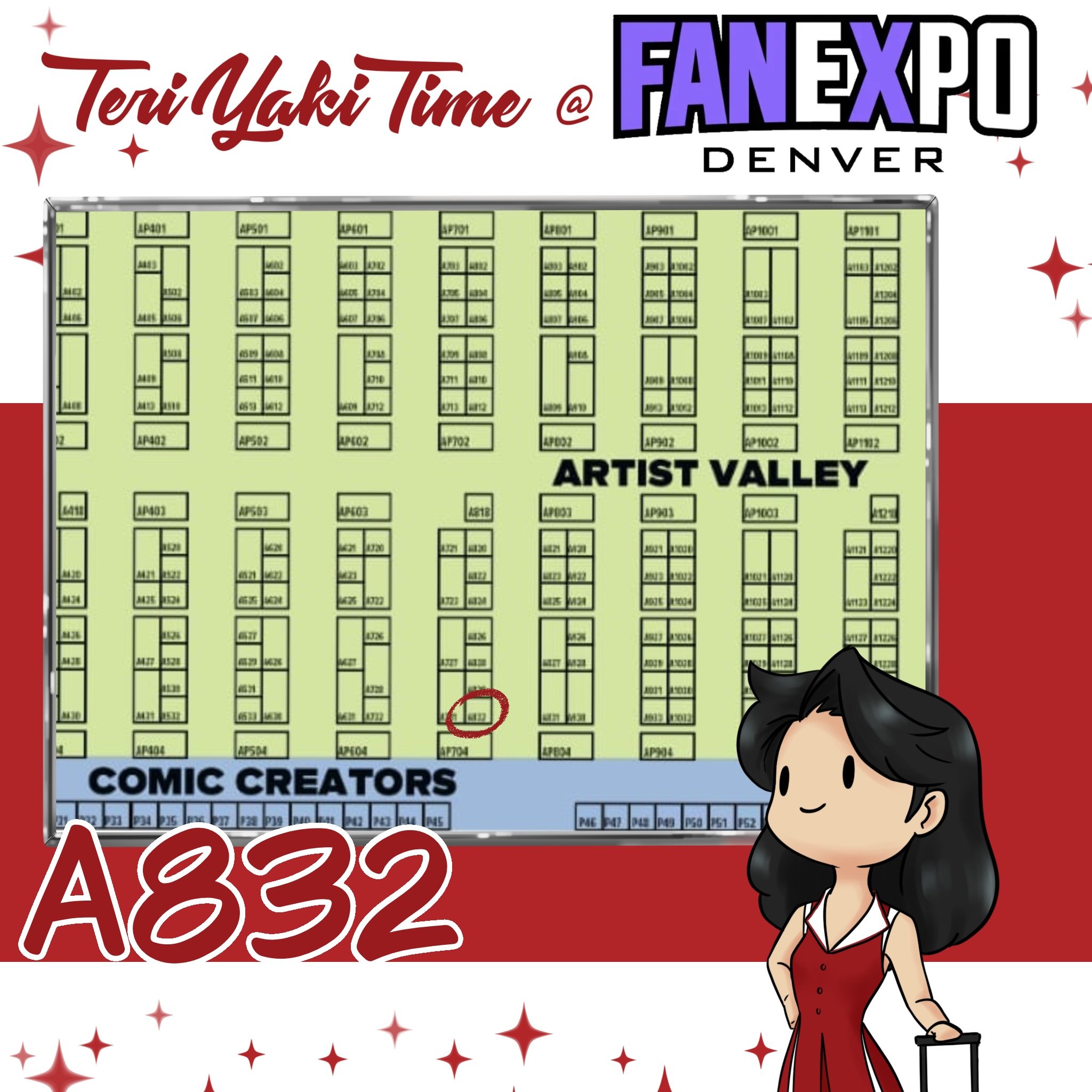 Hello friends! I&rsquo;ve finally got most of the prep done, still more to do, but wanted to make sure you can find me next week at @fanexpodenver ! I&rsquo;ll be in Artist Valley, Booth A832. @suzustudios will be next to me so you can also pop over 