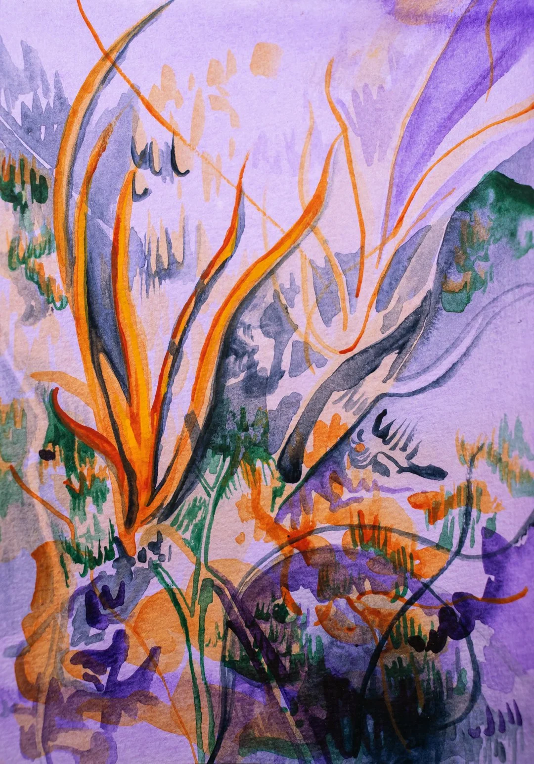 Grass Cradled by Moss