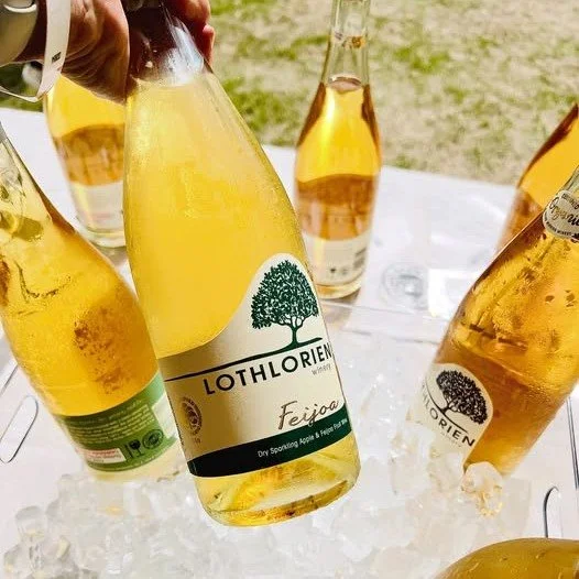 We love introducing visitors to one of our favourite local gems - Lothlorien Winery!

Their Feijoa fruit wine, made from organically grown fruit, is bursting with tropical flavour.... and if you're skipping the alcohol, there's even a zero% version t