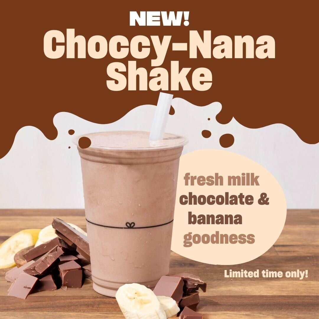 NEW SHAKE FLAVOUR! 🥤
For a limited time we have our Choccy-Nana Shake available at all BW stores! Grab one before they're gone!

#BWshakes #choccynanashake