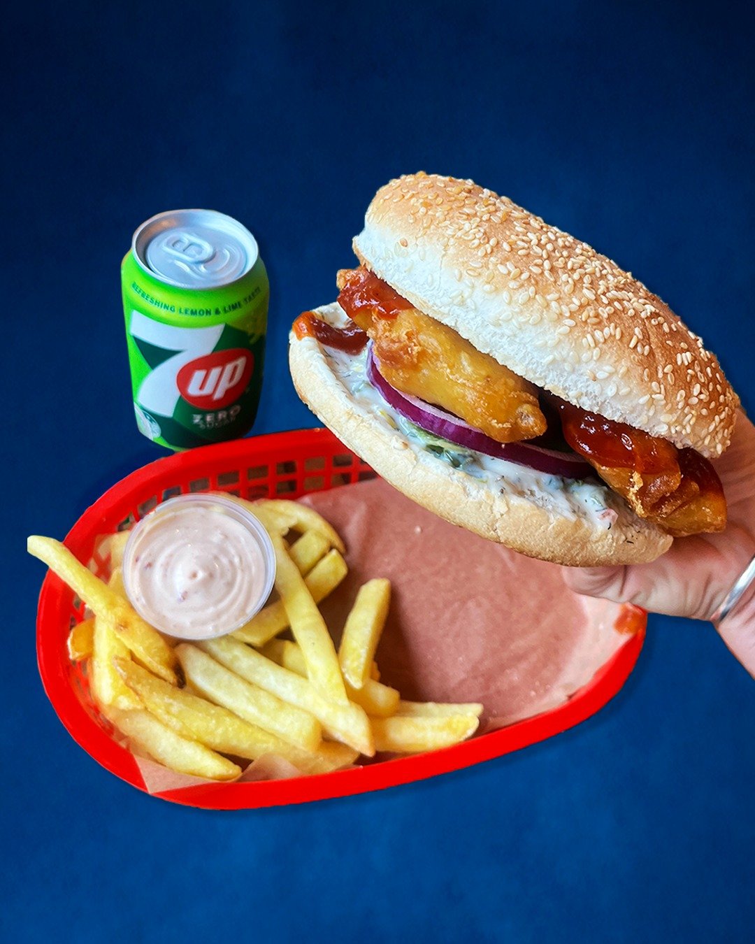 Stack it and save. Grab the limited edition Fish Burger as a Stacked &amp; Packed meal for a reel good deal. 🐟