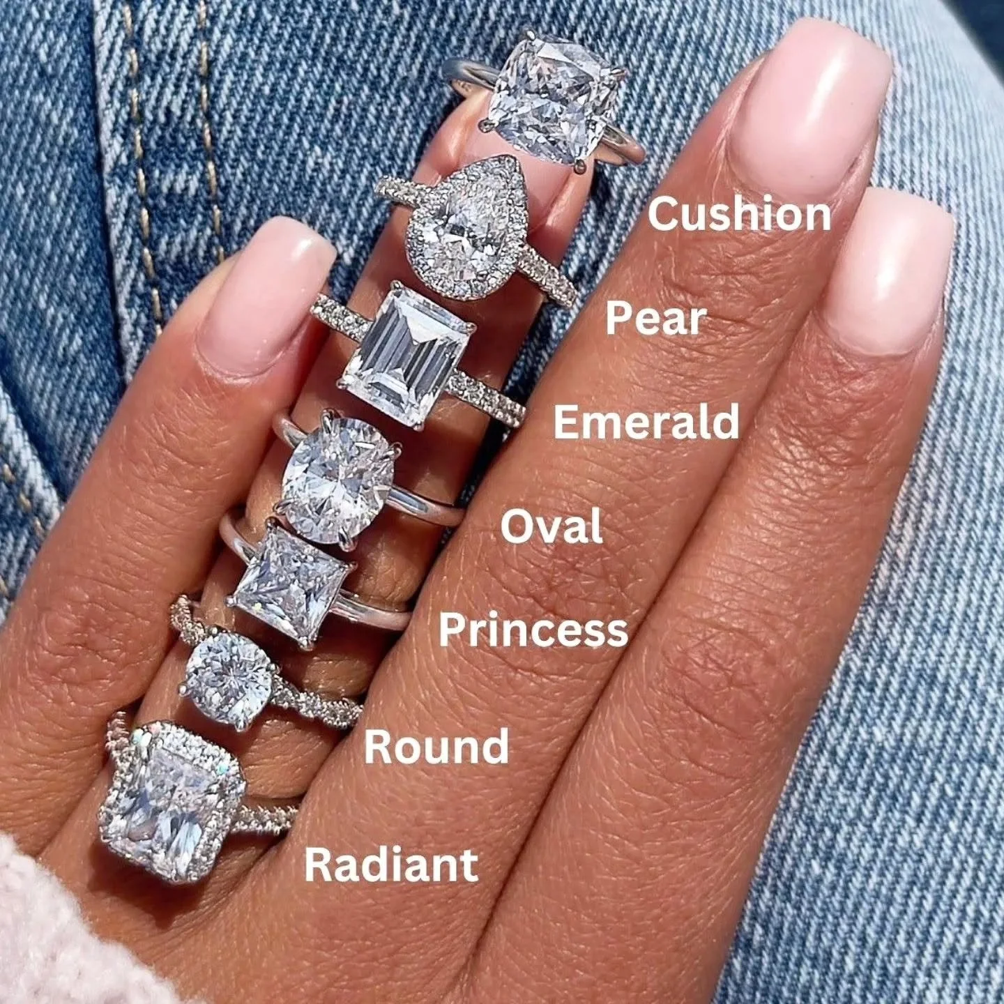 You can only pick one for the rest of your life. Which shape do you choose? 🤔 

💍 @foreverinadaybyjade