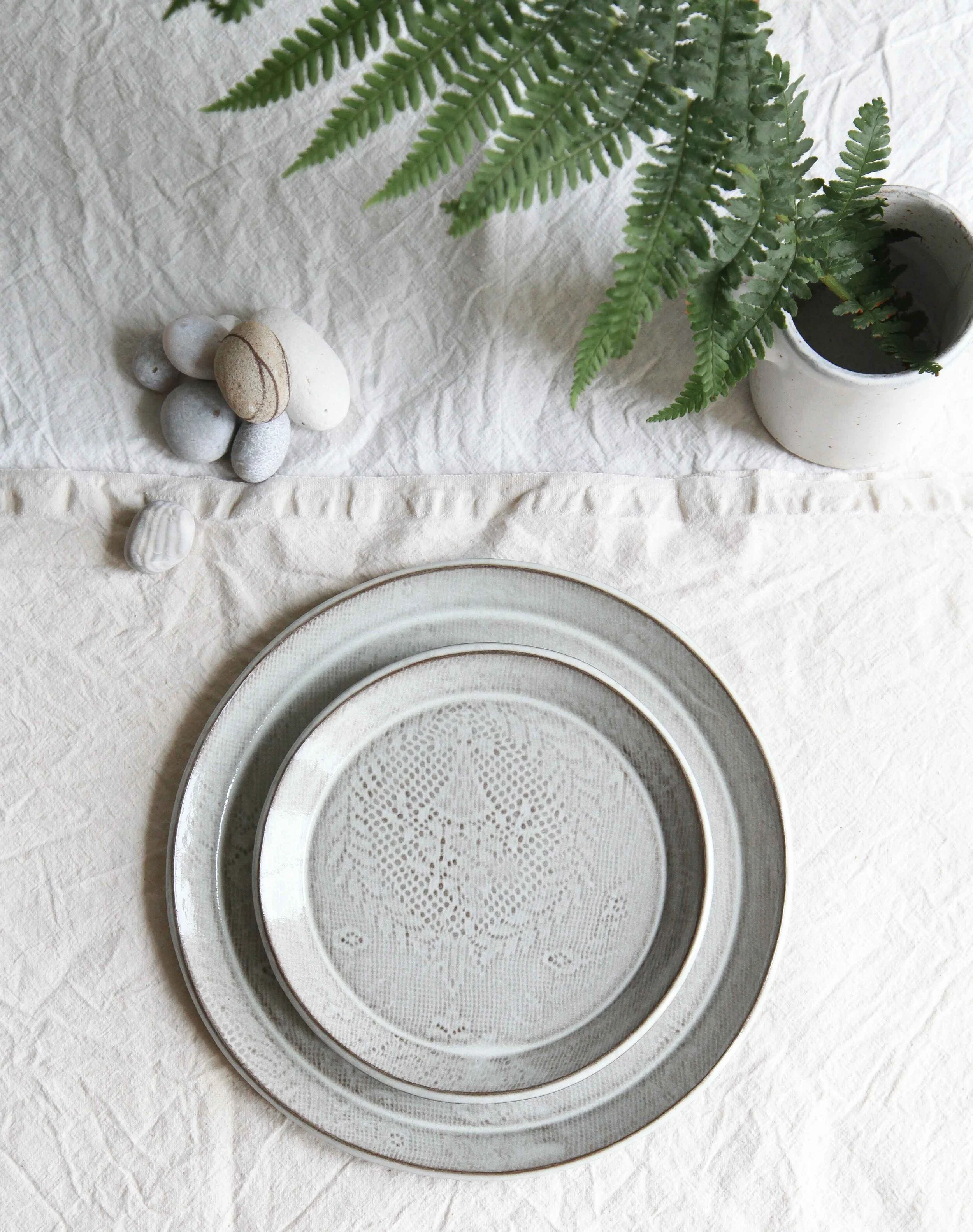 lace patterned plates