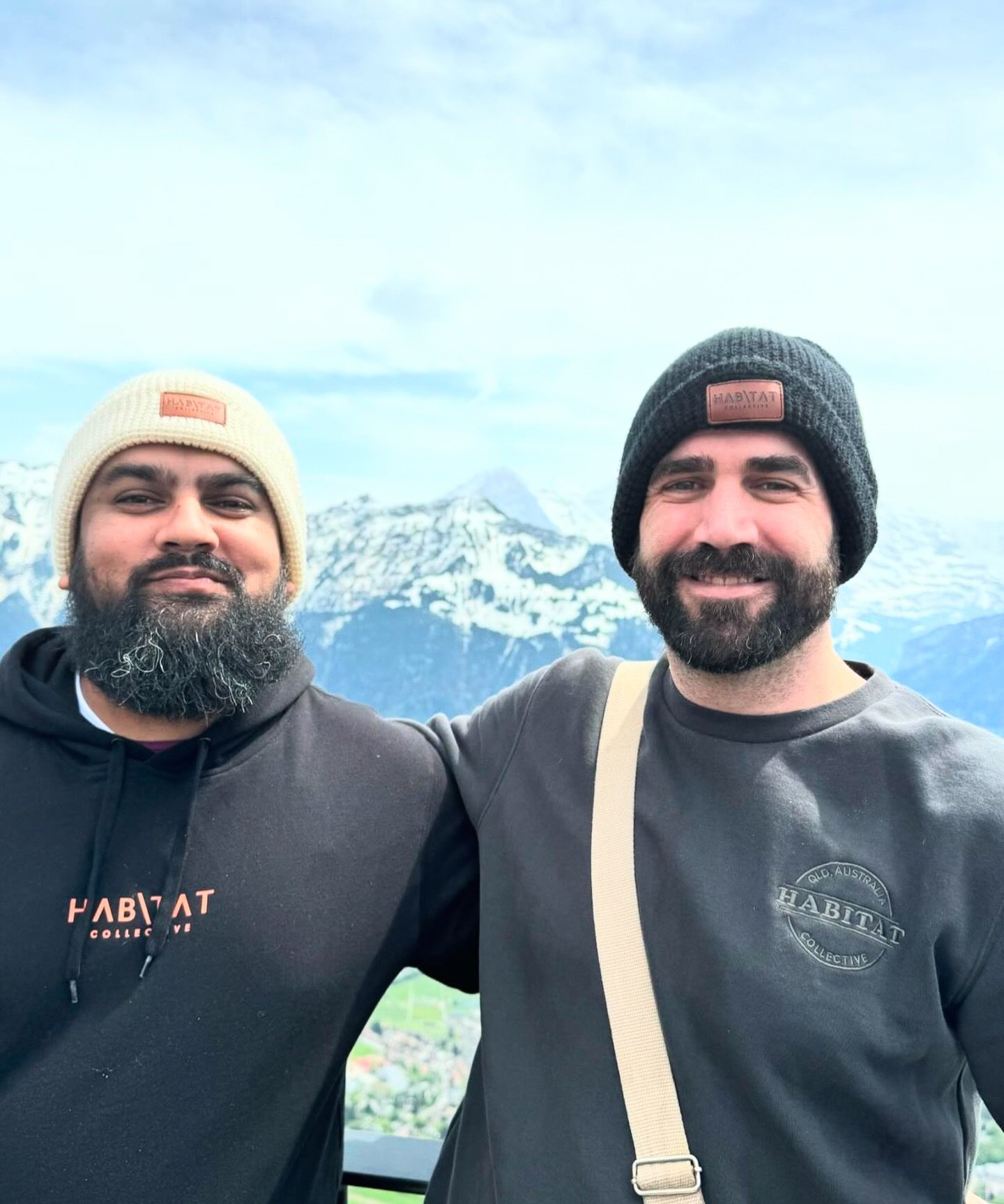The boys looking dapper &amp; warm in our beanies ☁️
Make sure you get yours before they are gone, stock is low! 

-
#thehabitatcollective #winterfashion #beanieseason #keepingwarm #australianwinter #sunshinecoast #winterapparel