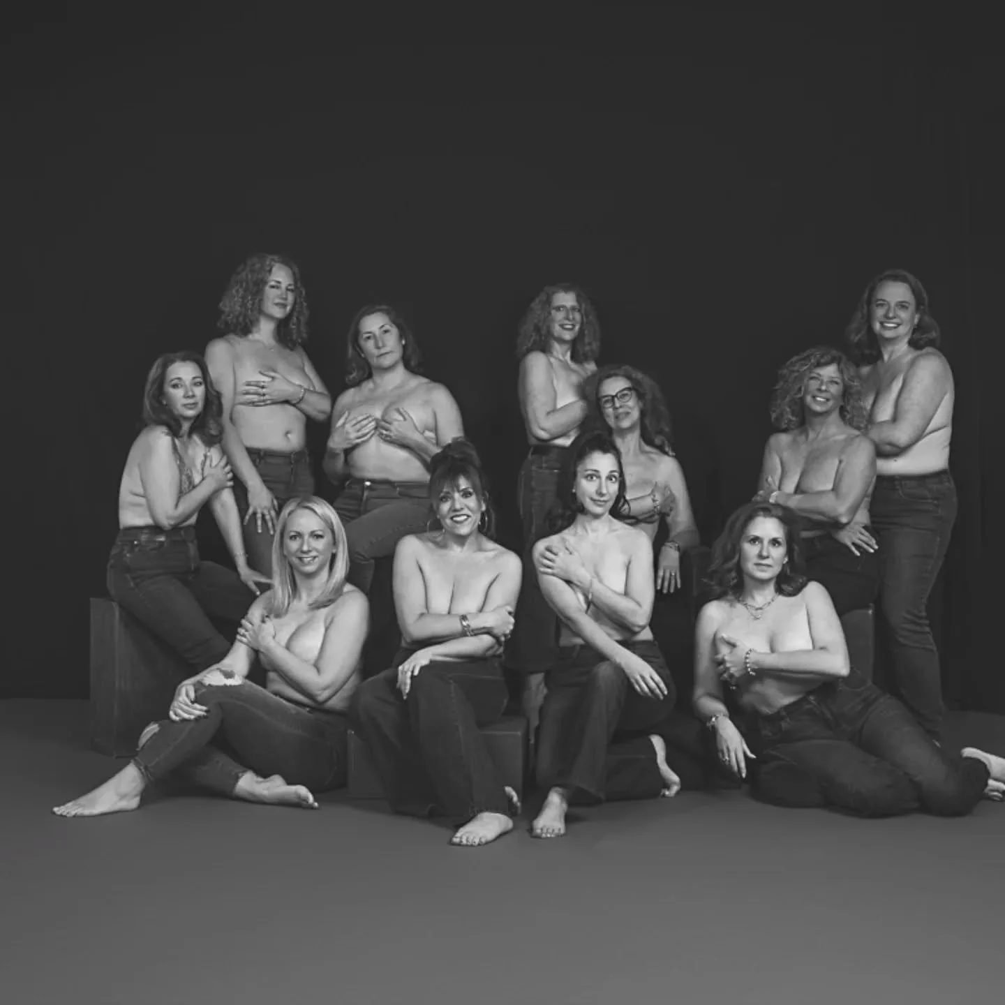 This is fierce empowerment 💪💕

Eleven women. Eleven survivors. One shared strength.

Each woman in this photograph is a breast cancer survivor. Standing in the quiet confidence of their own strength, they cover their scars, not out of shame, but as