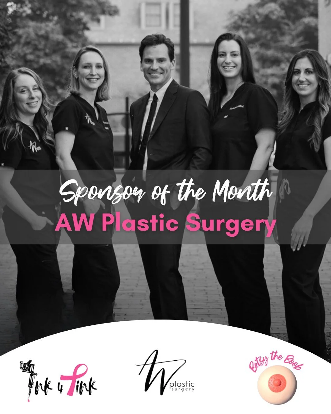 💕✨ Sponsor of the Month: @AWPlasticSurgery 💕✨

We&rsquo;re so grateful to AW Plastic Surgery for their generous support of Ink 4 Pink and our mission to uplift breast cancer survivors 💗

@DrAnthonyWilson also serves on our board, and his guidance 
