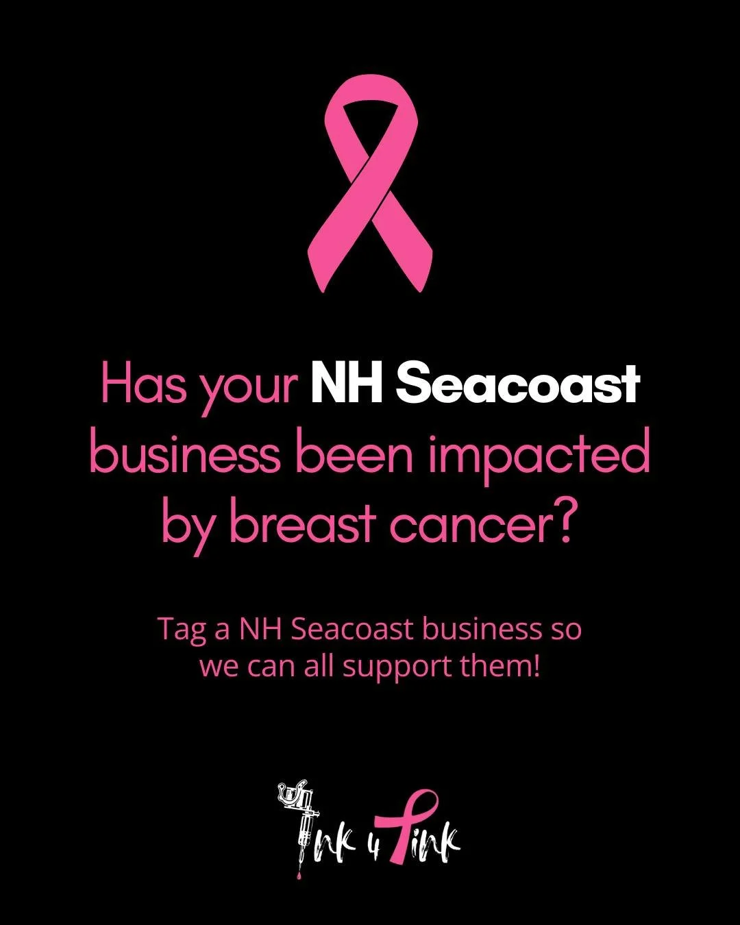 📢 Attention NH Seacoast!

We want your help to spotlight and support local businesses connected to breast cancer 💗

This could be a survivor-owned business, someone in treatment, or a business impacted by a loved one&rsquo;s journey.

Tag a NH Seac