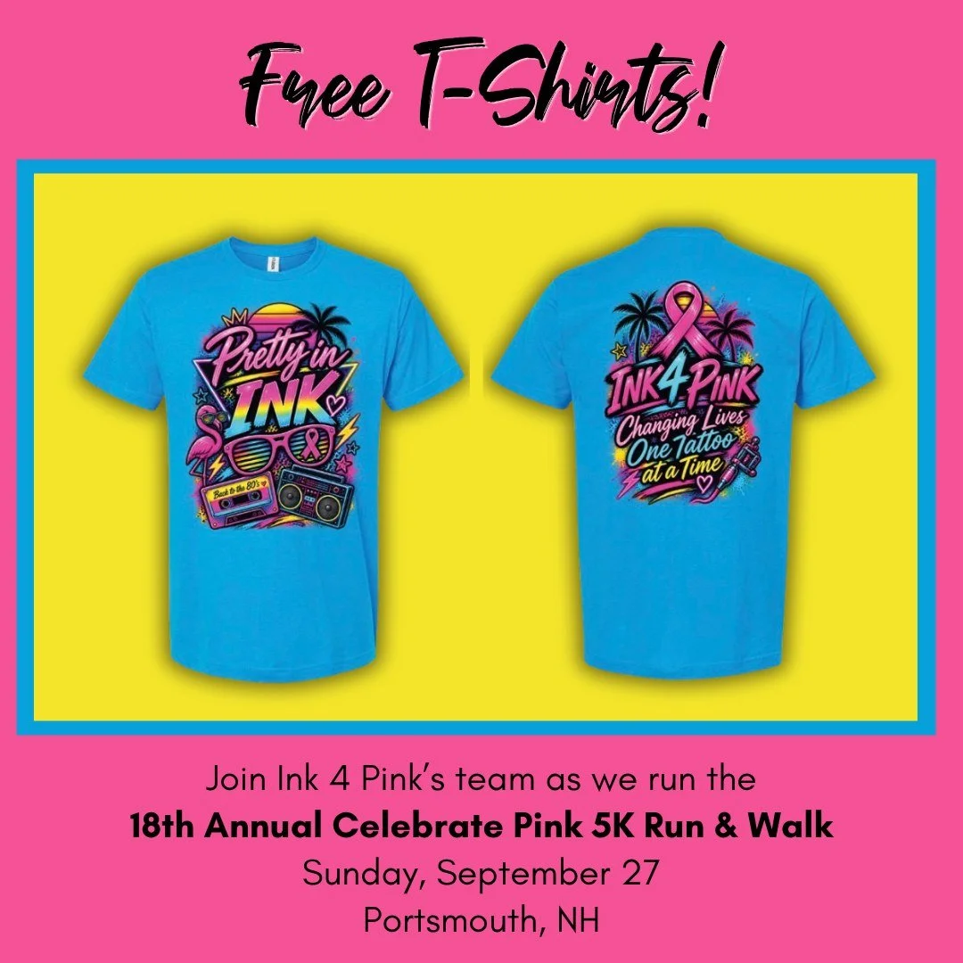 Want a FREE totally rad t-shirt? 💕👕✨

Join our team for the 18th Annual Celebrate Pink 5K Run &amp; Walk on Sunday, September 27 in Portsmouth, NH!

Sign up to run or walk with our team and you&rsquo;ll get this one-of-a-kind t-shirt featuring our 
