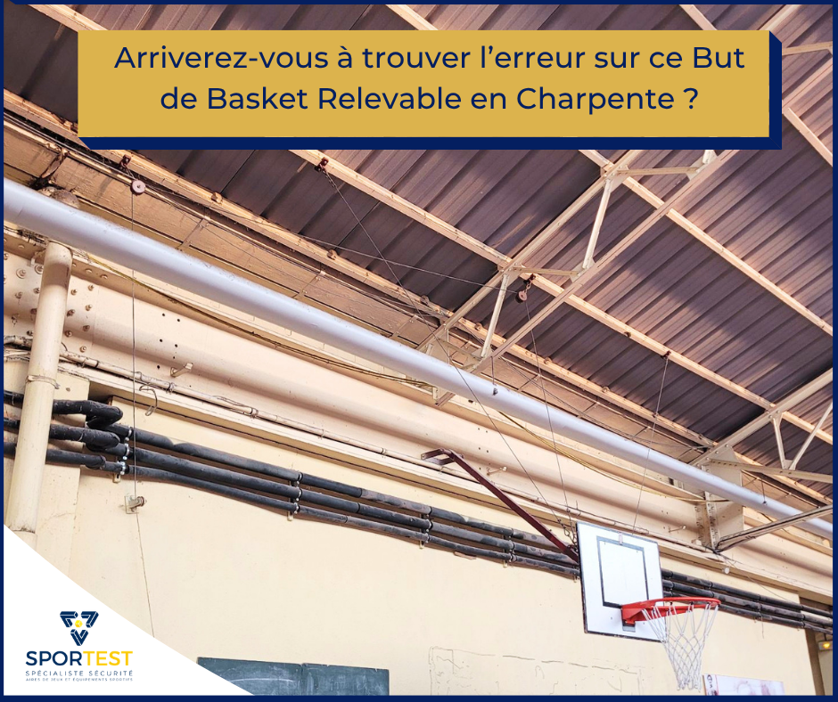       
  
    Buts de basket relevables en charpente : quels organes de sécurité pour quelle protection ?  Dans de nombreux gymnases, les buts de basket ne reposent pas au sol : ils sont suspendus à la charpente du bâtiment, relevables pour libérer l