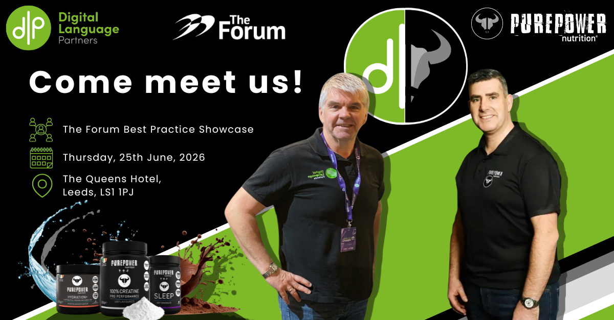 Digital Language Partners and PUREPOWER Nutrition Showcase AI Innovation at The Forum Best Practice Event