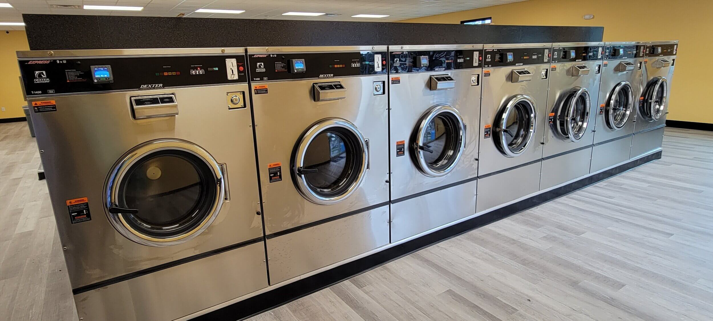 Happy Bubbles Laundromat's 90 lb Washing Machines