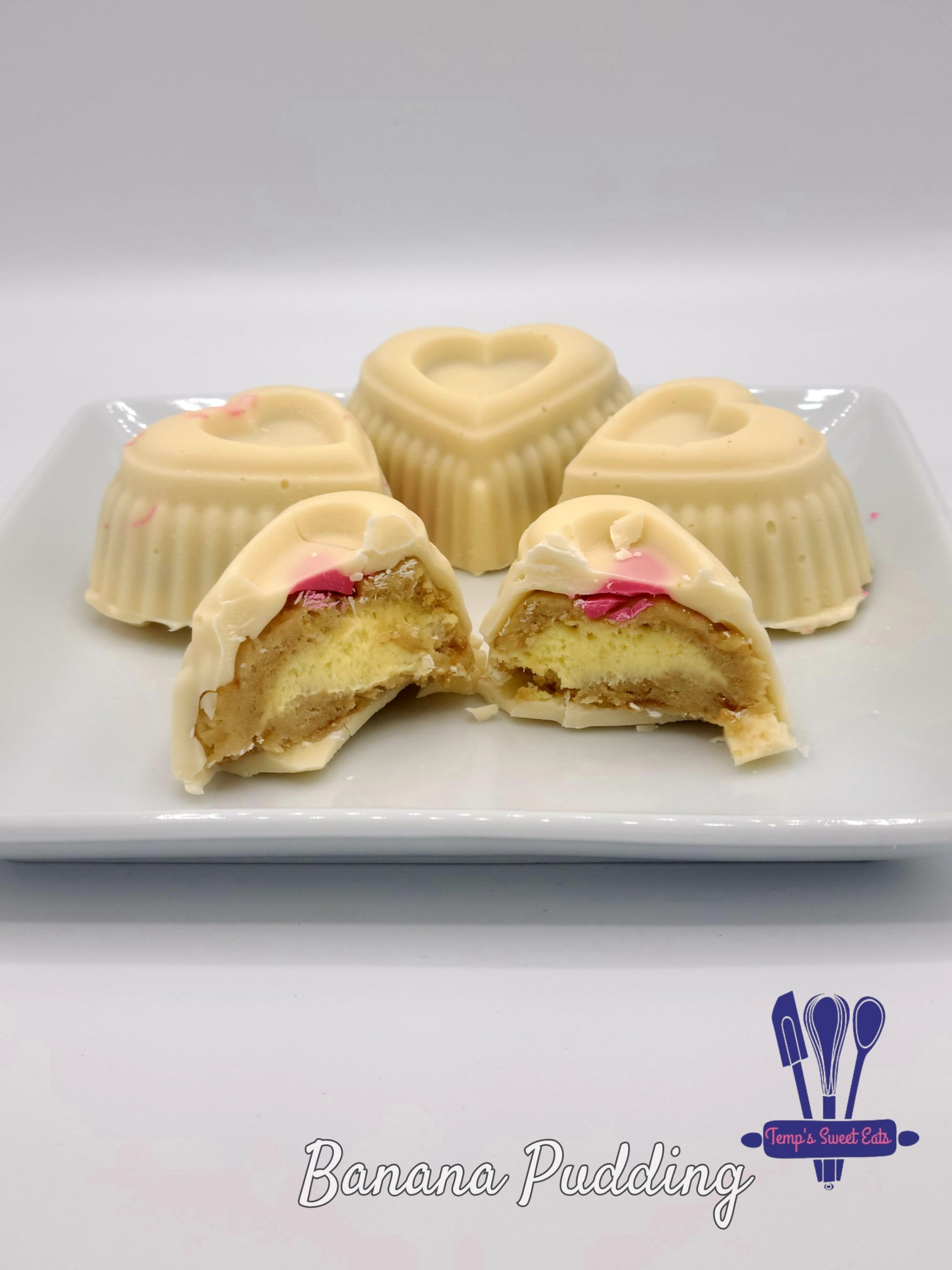 Heart Shaped Banana Pudding Cake Truffle