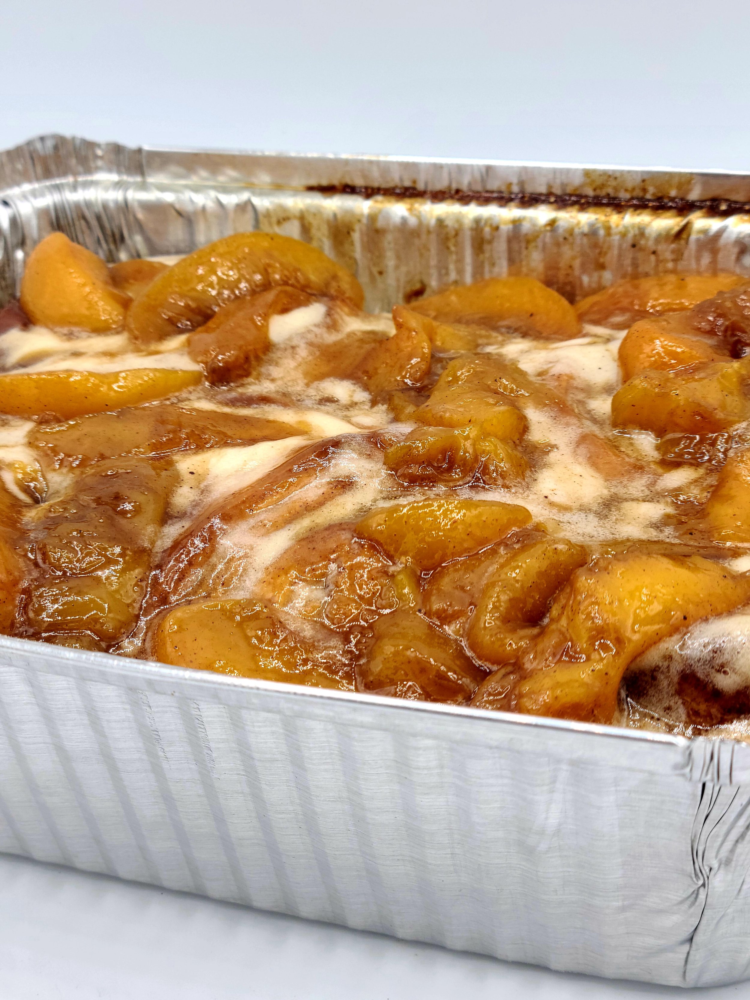 Peach Cobbler Cinnamon Rolls