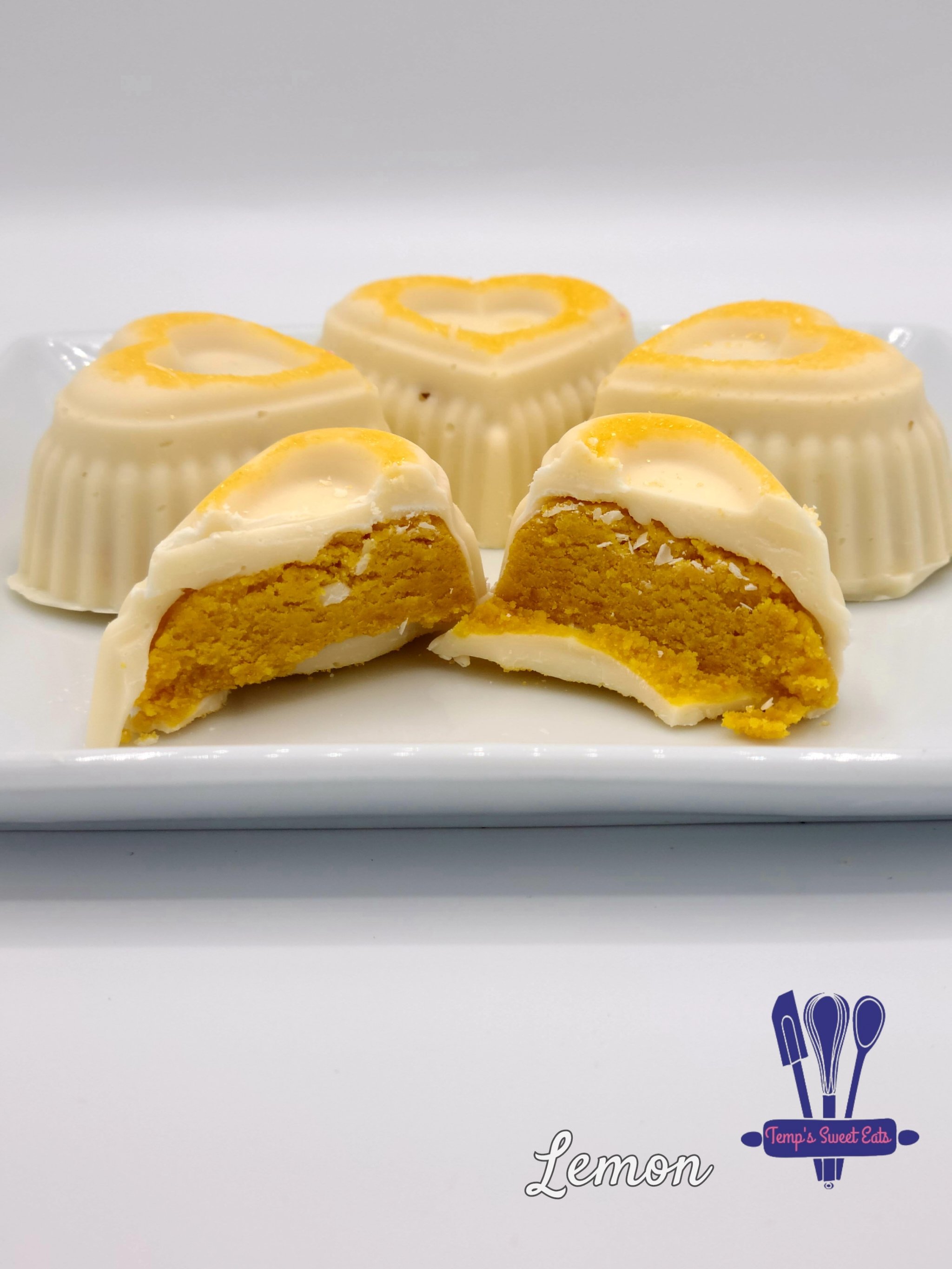 Heart Shaped Lemon Cake Truffle