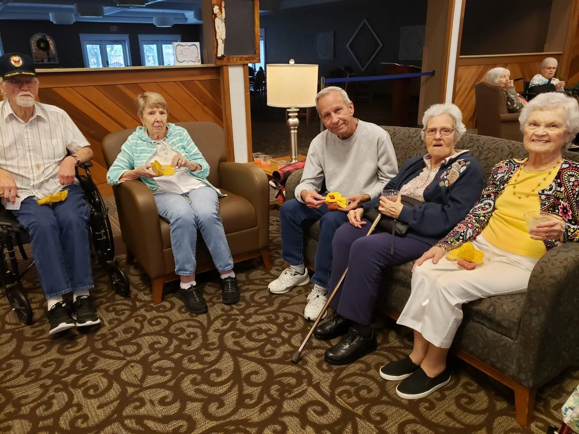 seniors gathered at villa rose in bethalto il