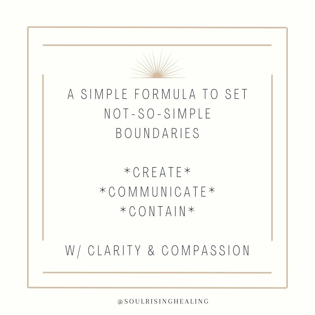 Boundaries are critical to my self-care &amp; healing. What do boundaries mean to you?

🤍 Want to set a boundary but don't know where to start? Try this simple formula! ⬆️ (Start with something low stakes to get comfortable with the process) 

🤍 Re