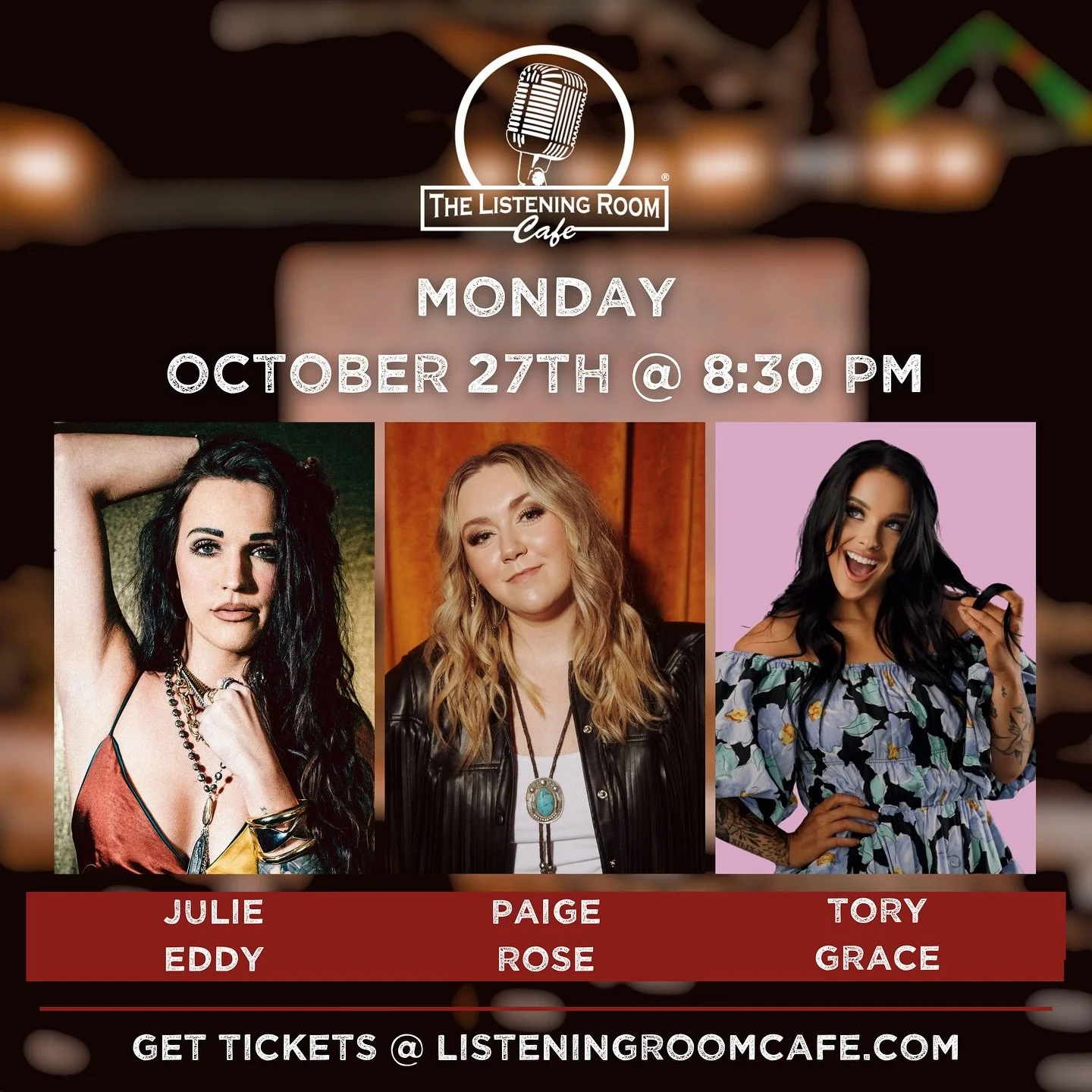 Tonight&rsquo;s the night!! ✨ Snag your tickets at:
https://listeningroomcafe.com/nashville-shows#!/JULIE-EDDY-&amp;-FRIENDS/p/782429369