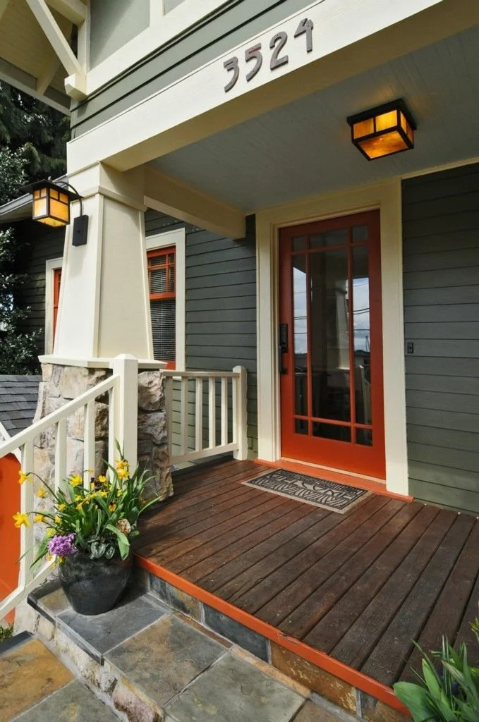 Orange Front door with Craftsman details.jpg